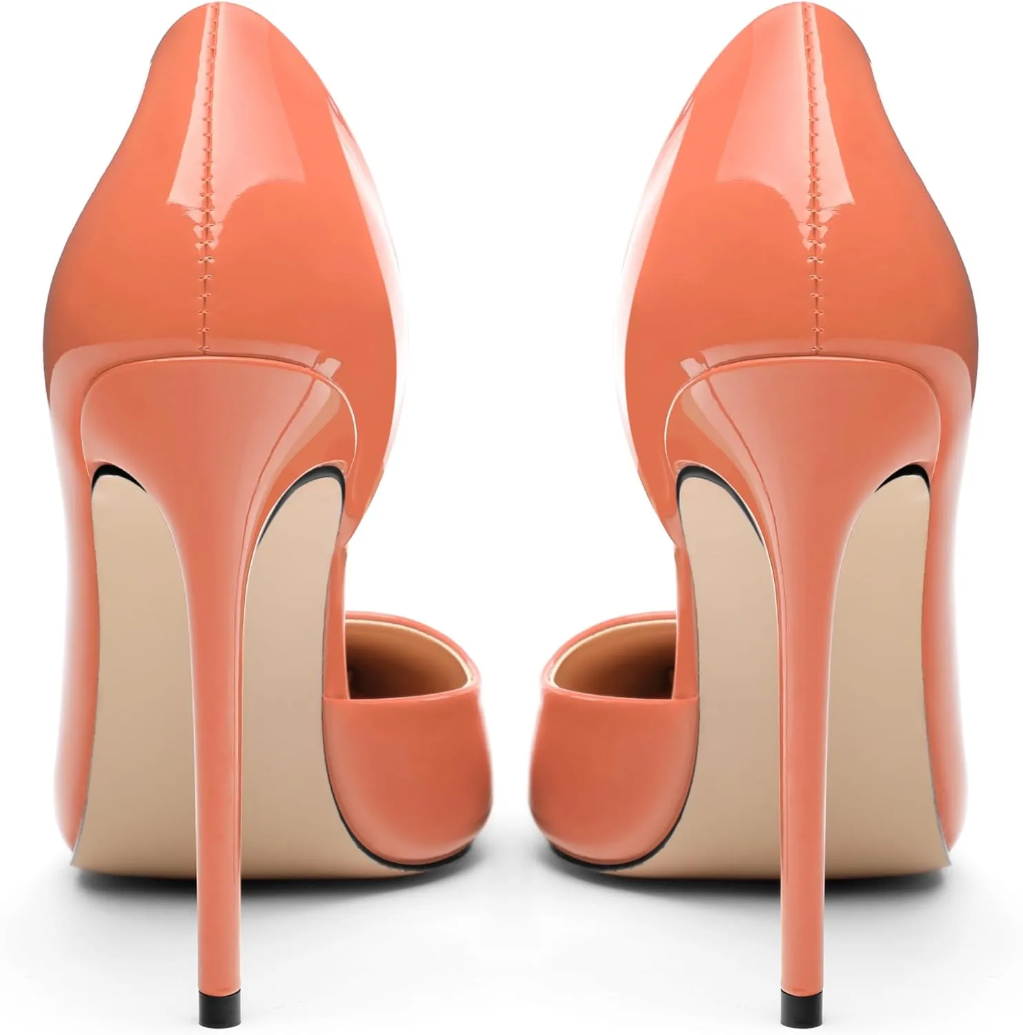 High Heels Stiletto Pumps for Women Slip on Patent Closed Pointed Toe Sexy Fashion Wedding Party Dressy Shoes
