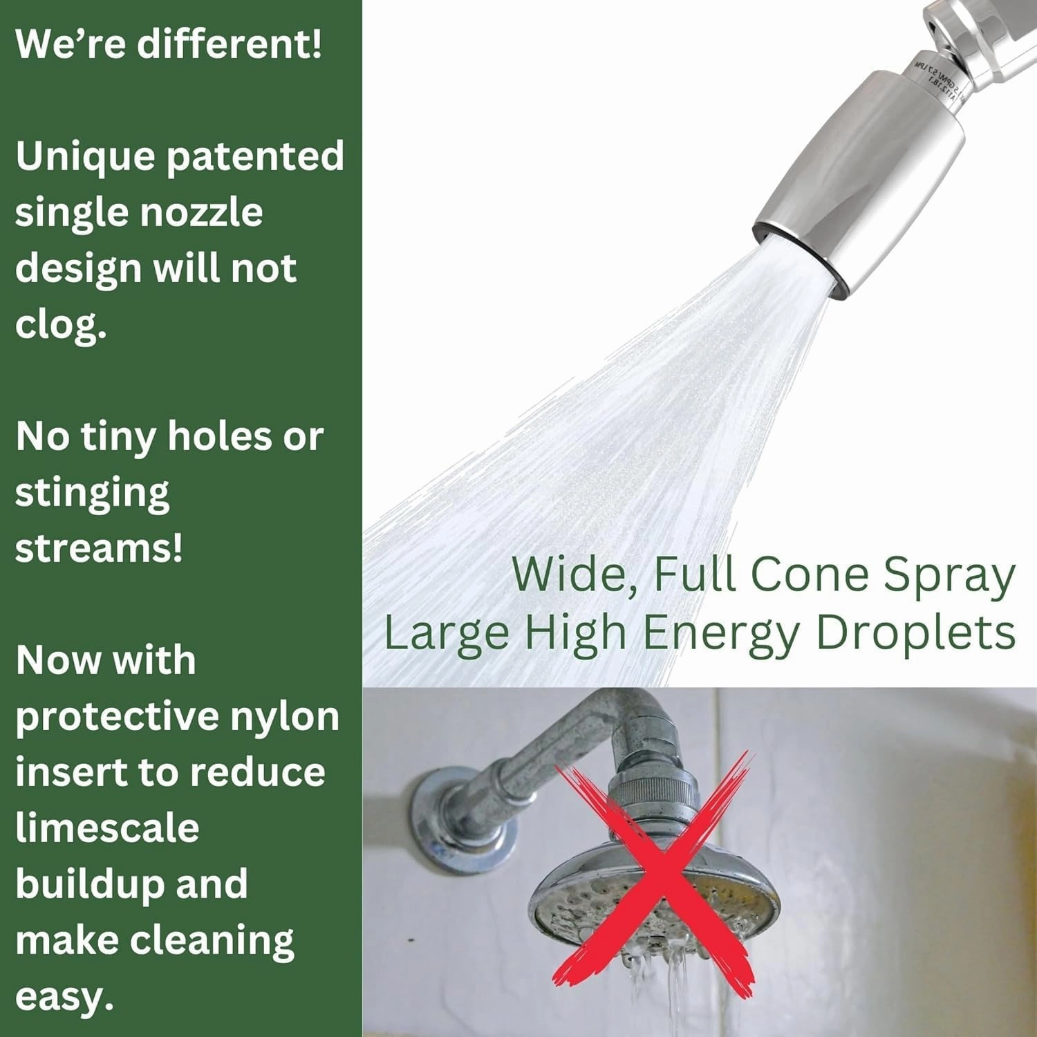 High Sierra Showerheads® - CLASSIC™ Solid Metal 1.5 GPM Award Winning, Ultra Low Flow Shower Head, Pattented Nozzle Never Clogs - Matte Black Finish