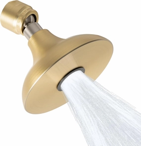 High Sierra Showerheads® - HALF DOME® Solid Metal 2.0 GPM Rain Shower, High Pressure Shower Head, Pattented Nozzle Never Clogs - Brushed Gold Finish