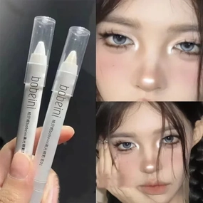 Highlighter & Brightening Silkworm Pen – Pearlescent Matte Burst Eyeshadow Pencil, Long-Lasting Eye Makeup Stick