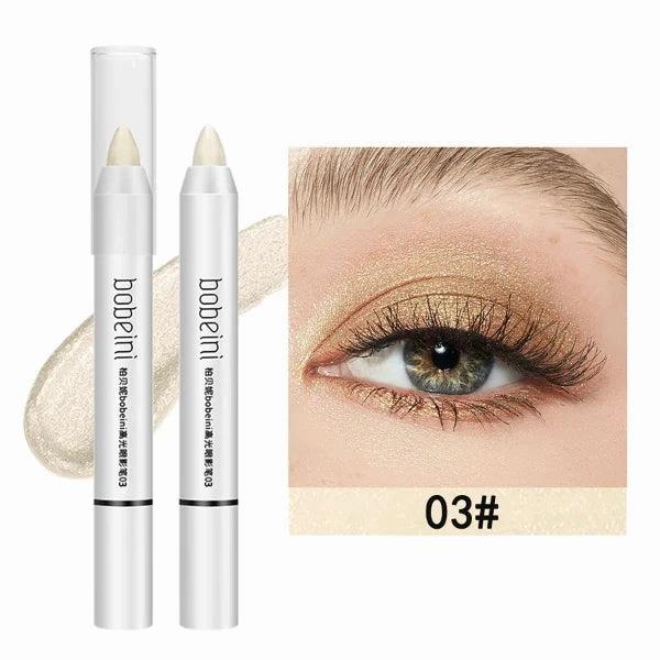 Highlighter & Brightening Silkworm Pen – Pearlescent Matte Burst Eyeshadow Pencil, Long-Lasting Eye Makeup Stick