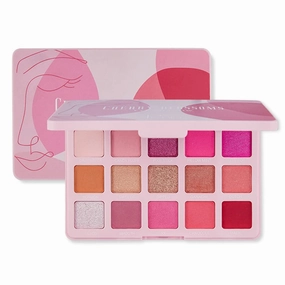 Highly Pigmented Eyeshadow Palette , 15 Colors Matte Shimmer Metallic Eyeshadow Pallet Long Lasting Blendable Natural Colors Waterproof Make Up Eye Shadows Cosmetics Gift Kit-Great for Travel (LOVELY PINK)