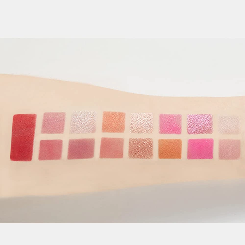 Highly Pigmented Eyeshadow Palette , 15 Colors Matte Shimmer Metallic Eyeshadow Pallet Long Lasting Blendable Natural Colors Waterproof Make Up Eye Shadows Cosmetics Gift Kit-Great for Travel (LOVELY PINK)
