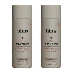hims Max Volume Conditioner, 2 Pack - Volumizing Conditioner for Men with Biotin - Adds Lightweight Volume, Shine & Bounce - Citrus Spice - 2 x 6.4 fl oz