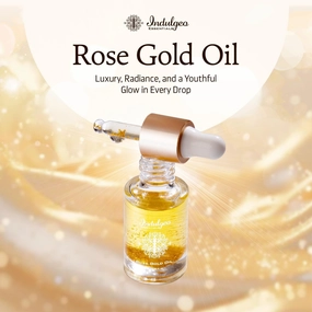 HN Essentials 24K Rose Gold Beauty Oil 6ml - For Uneven Skin Tone, Dullness & Finelines | Anti-Aging, Lightweight, Makeup Face Primer | Made with 24k Gold Flakes Rosehip Oil&Vitamin C&E |.|