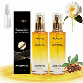 Hoegoas Conditioning Oil, 80ml Conditioning Oil Spray, Hair Strengthener Leave-In Conditioner Comforting, Anti Frizz Nourishing & Smoothing Hair Serum (1, 2 bottle)