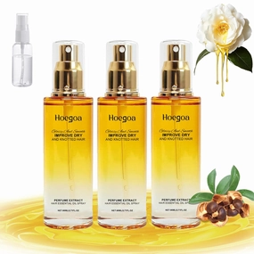 Hoegoas Conditioning Oil, 80ml Conditioning Oil Spray, Hair Strengthener Leave-In Conditioner Comforting, Anti Frizz Nourishing & Smoothing Hair Serum (1, 3 bottle)