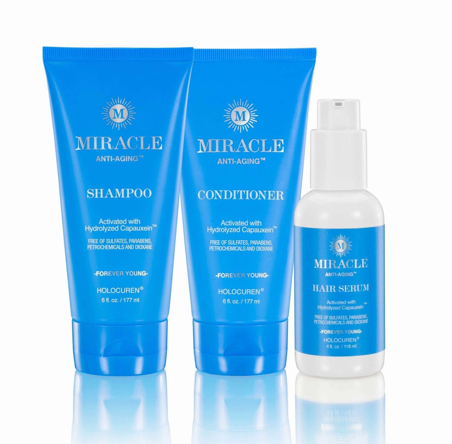 Holocuren Miracle Anti-Aging Shampoo, Conditioner, Serum