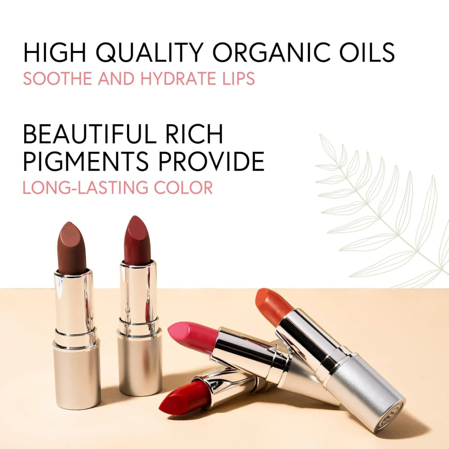 Honeybee Gardens Truly Natural Long Lasting Lipstick, Paradise, Light Pink with Peach Undertones, Naturally Hydrating & Nourishing, Vegan, Gluten-Free & Cruelty-Free, 0.13 oz / 3.8 g