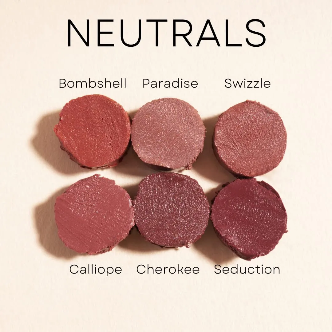 Honeybee Gardens Truly Natural Long Lasting Lipstick, Paradise, Light Pink with Peach Undertones, Naturally Hydrating & Nourishing, Vegan, Gluten-Free & Cruelty-Free, 0.13 oz / 3.8 g