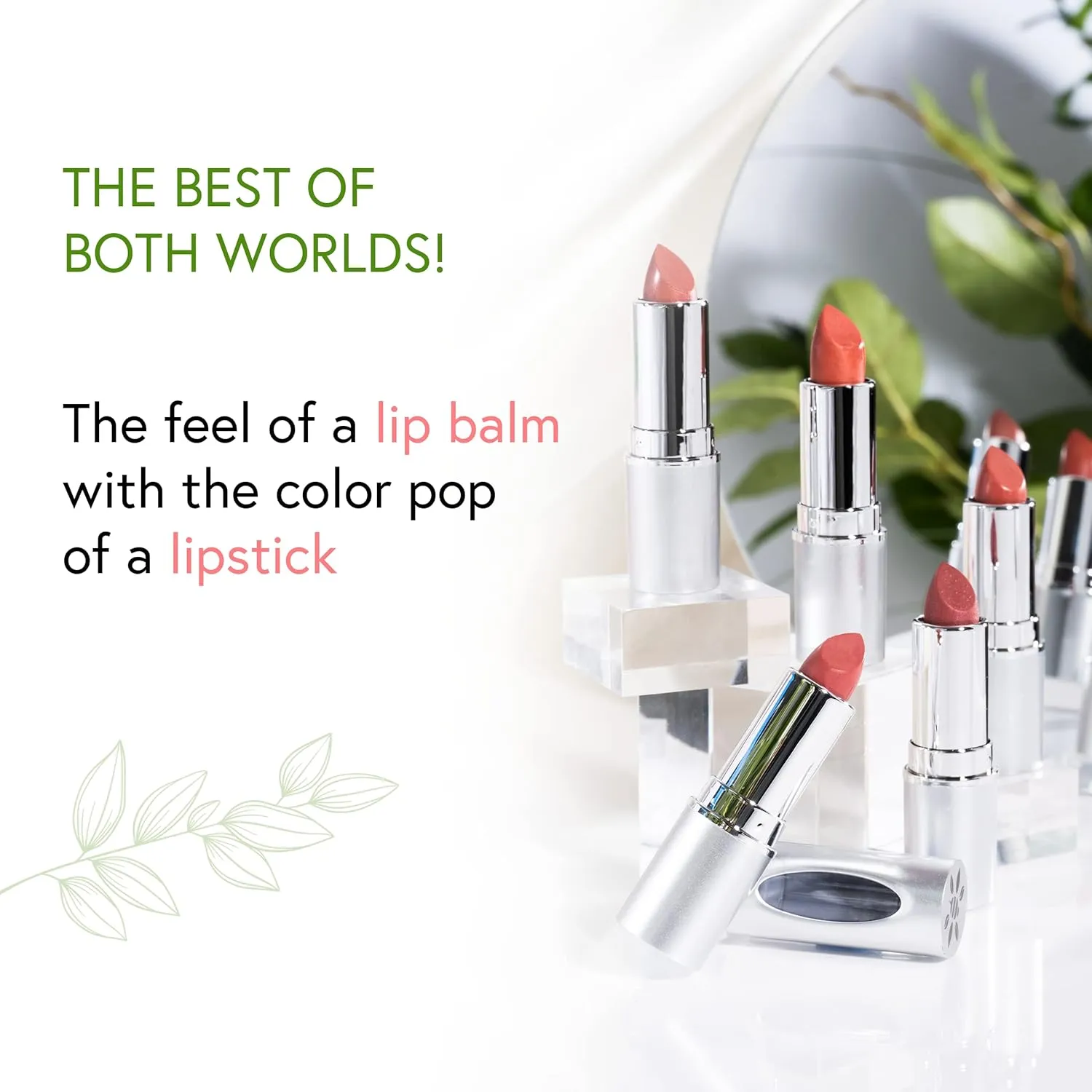 Honeybee Gardens Truly Natural Long Lasting Lipstick, Paradise, Light Pink with Peach Undertones, Naturally Hydrating & Nourishing, Vegan, Gluten-Free & Cruelty-Free, 0.13 oz / 3.8 g