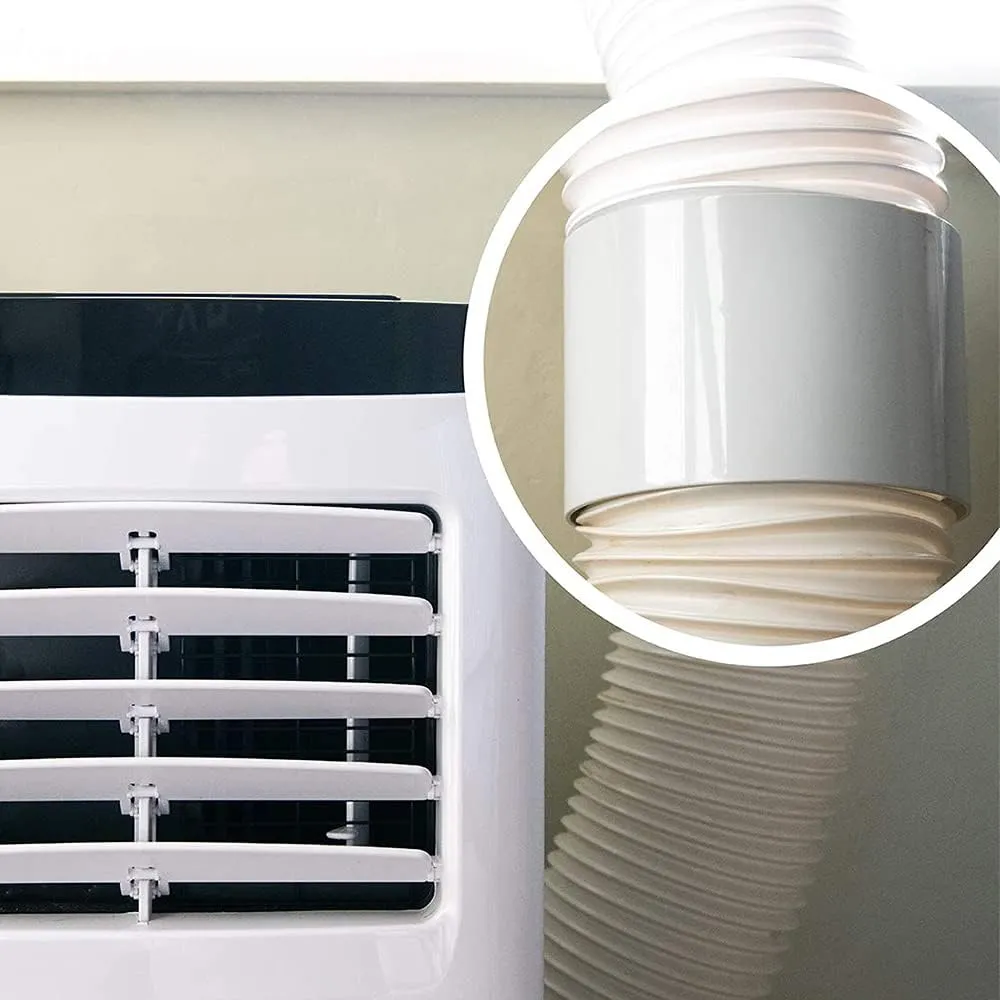 HOXHA 2 Pack Portable Air Conditioner Hose with Coupler 5.9 Inch AC Exhaust Vent Duct Hose Universal AC Tube Hose Kit Parts Accessories
