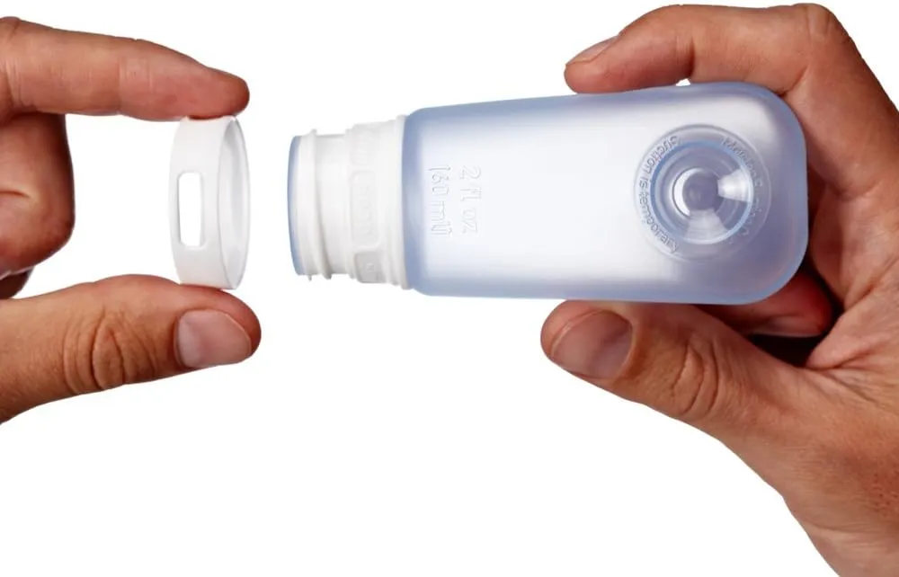 humangear GoToob Refillable Silicone Travel Size Bottles with Locking Cap for Women, 3pks