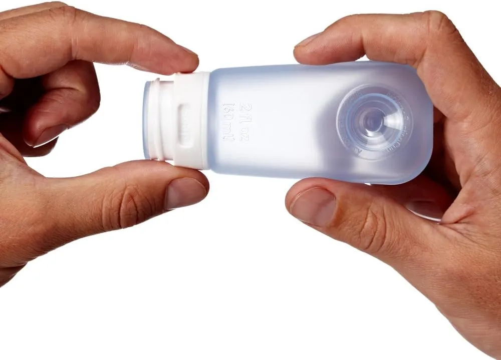 humangear GoToob Refillable Silicone Travel Size Bottles with Locking Cap for Women, 3pks