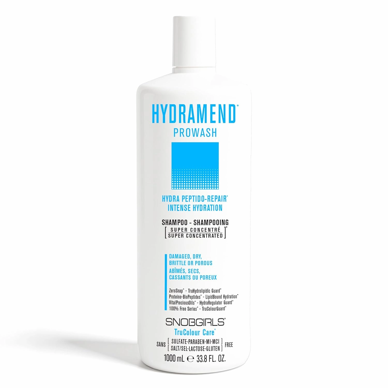HYDRAMEND Vegan Hydrating Shampoo Intense Hydration & Repair, Hydrates & Mends all hair types, dry, damaged with argan oil & hair vitamins (33 Fl Oz)