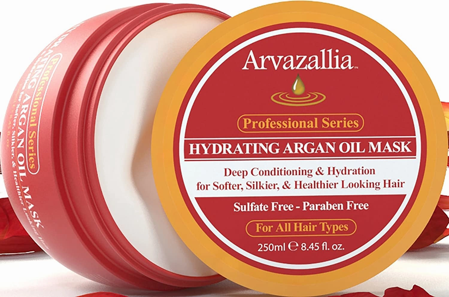 Hydrating Argan Oil Hair Mask and Deep Conditioner for Dry or Damaged Hair (8.45 Oz Jar)