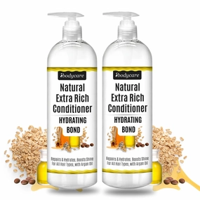 Hydrating Bond Repair Conditioner, Deep Moisturizing & Strengthening for Dry, Damaged, Curly, Color Treated Hair, Argan Oil, Oat Protein & Chamomile, No Sulfates or Parabens (16 oz Pump, 2 Pack)
