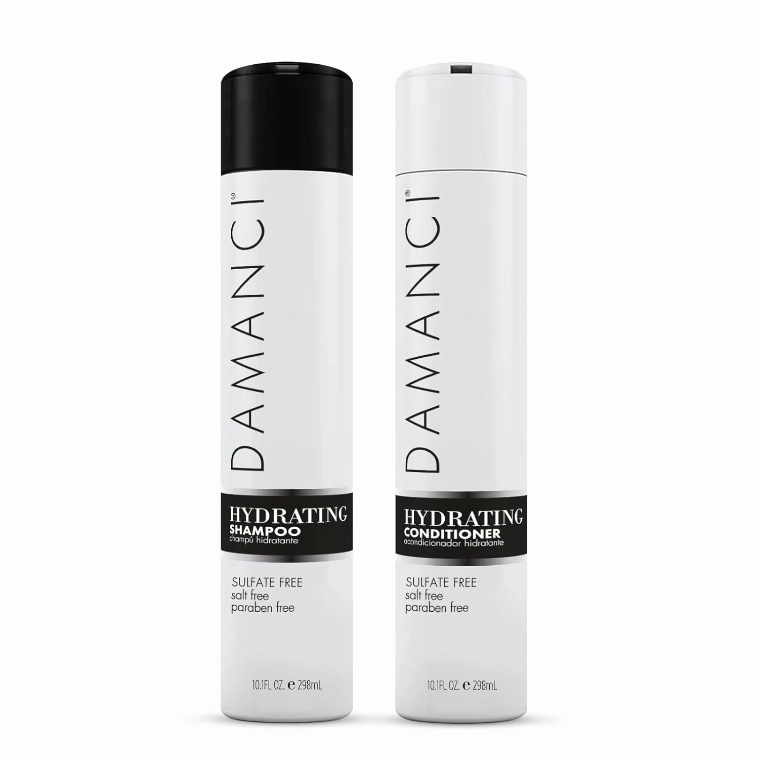 Hydrating Shampoo and Conditioner Duo, Sulfate Free Shampoo and Conditioner for Dry Hair, with Keratin and Collagen, Paraben and Salt Free (10oz)