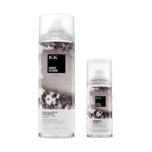 IGK FIRST CLASS ﻿Charcoal Detox Dry Shampoo for Oily Hair | Balances Oil   Soothes Scalp   Volumizes | Vegan   Cruelty Free
