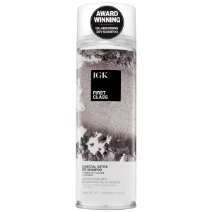 IGK FIRST CLASS ﻿Charcoal Detox Dry Shampoo for Oily Hair | Balances Oil   Soothes Scalp   Volumizes | Vegan   Cruelty Free