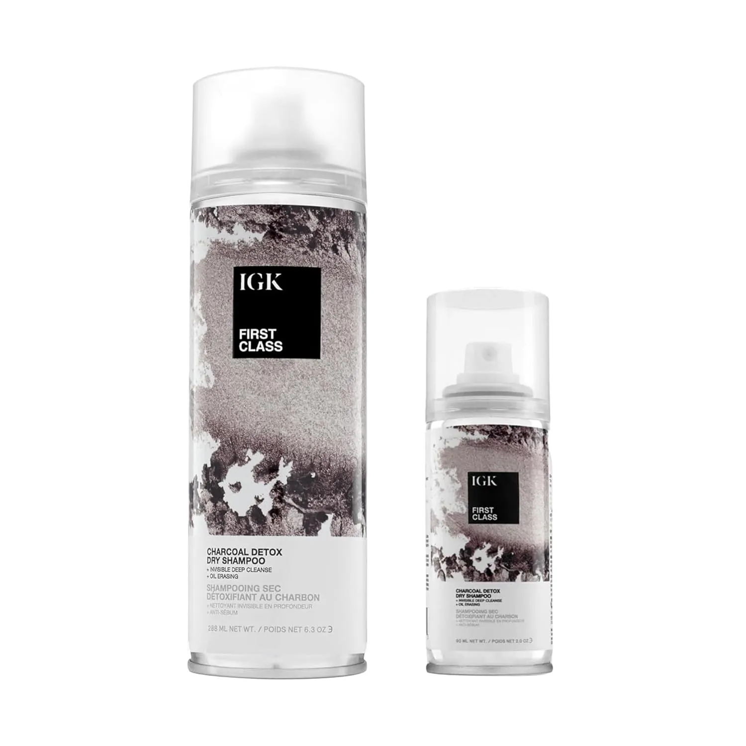 IGK FIRST CLASS ﻿Charcoal Detox Dry Shampoo for Oily Hair | Balances Oil   Soothes Scalp   Volumizes | Vegan   Cruelty Free