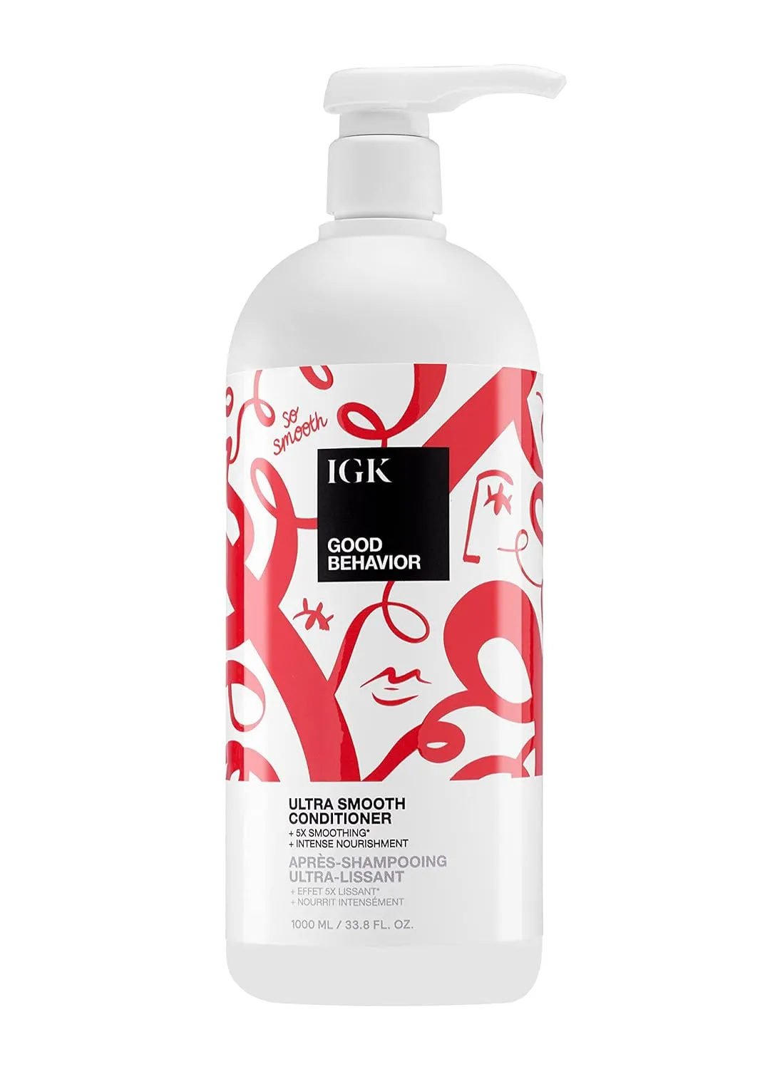 IGK GOOD BEHAVIOR Ultra Smooth Conditioner | Frizz Control   Hydrates   Shine | Vegan   Cruelty Free |