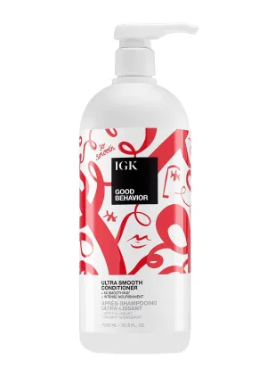 IGK GOOD BEHAVIOR Ultra Smooth Conditioner | Frizz Control   Hydrates   Shine | Vegan   Cruelty Free |