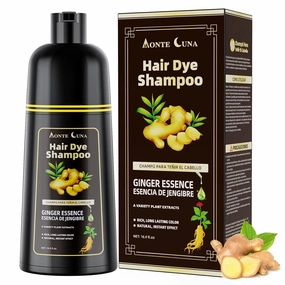 IIIMEIDU Chestbrown Hair Dye Shampoo 3 in 1, Natural Hair Dye Semi Permanent Hair Color, Gray Hair Cover Up, Ginger Essence shampoo for Color Treated Hair for Women and Men 1