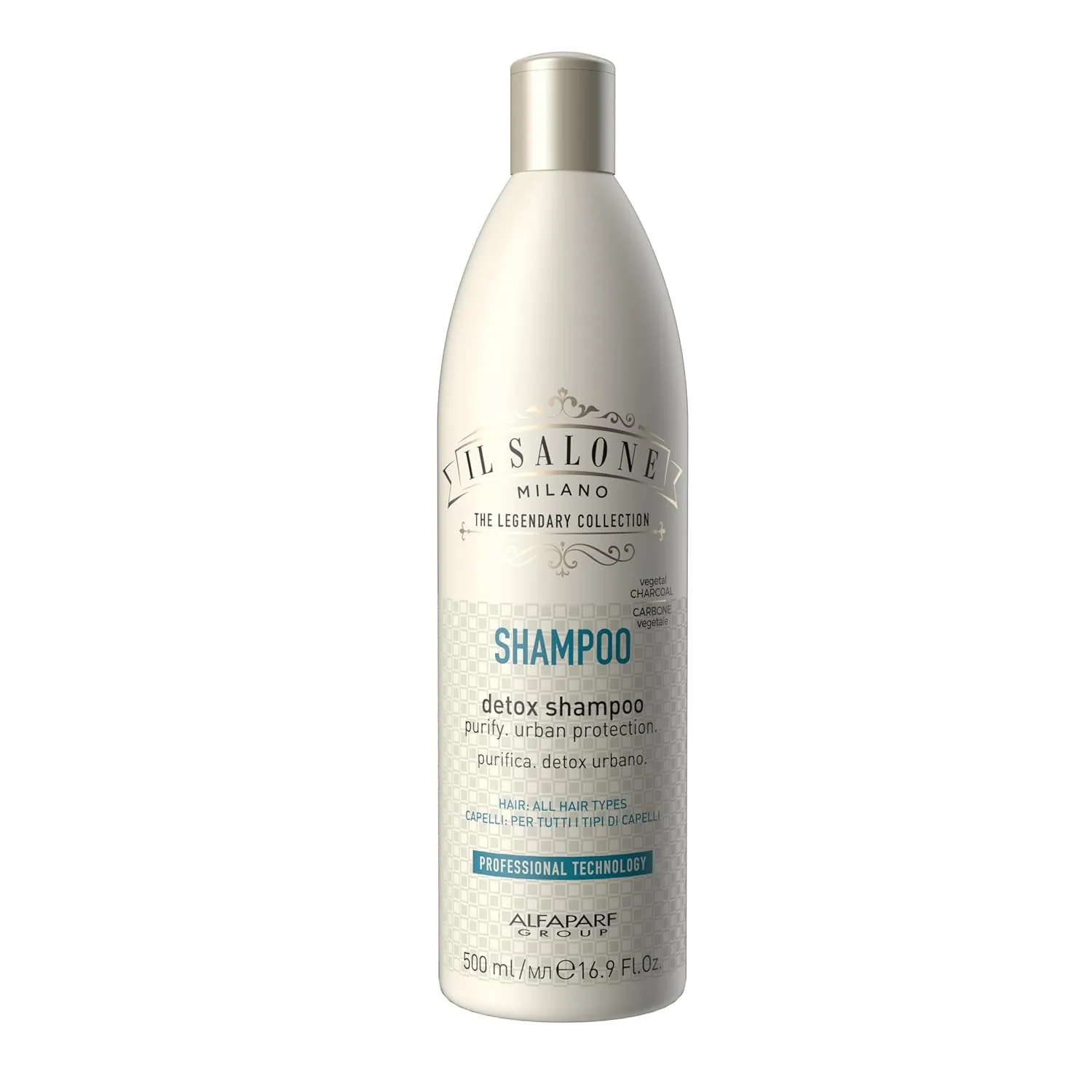 Il Salone Milano Professional Detox Shampoo for All Hair Types - Absorbs impurities, Detoxifies and Rebalances skin and hair - Premium Quality - 16.9 Fl. Oz. / 500ml