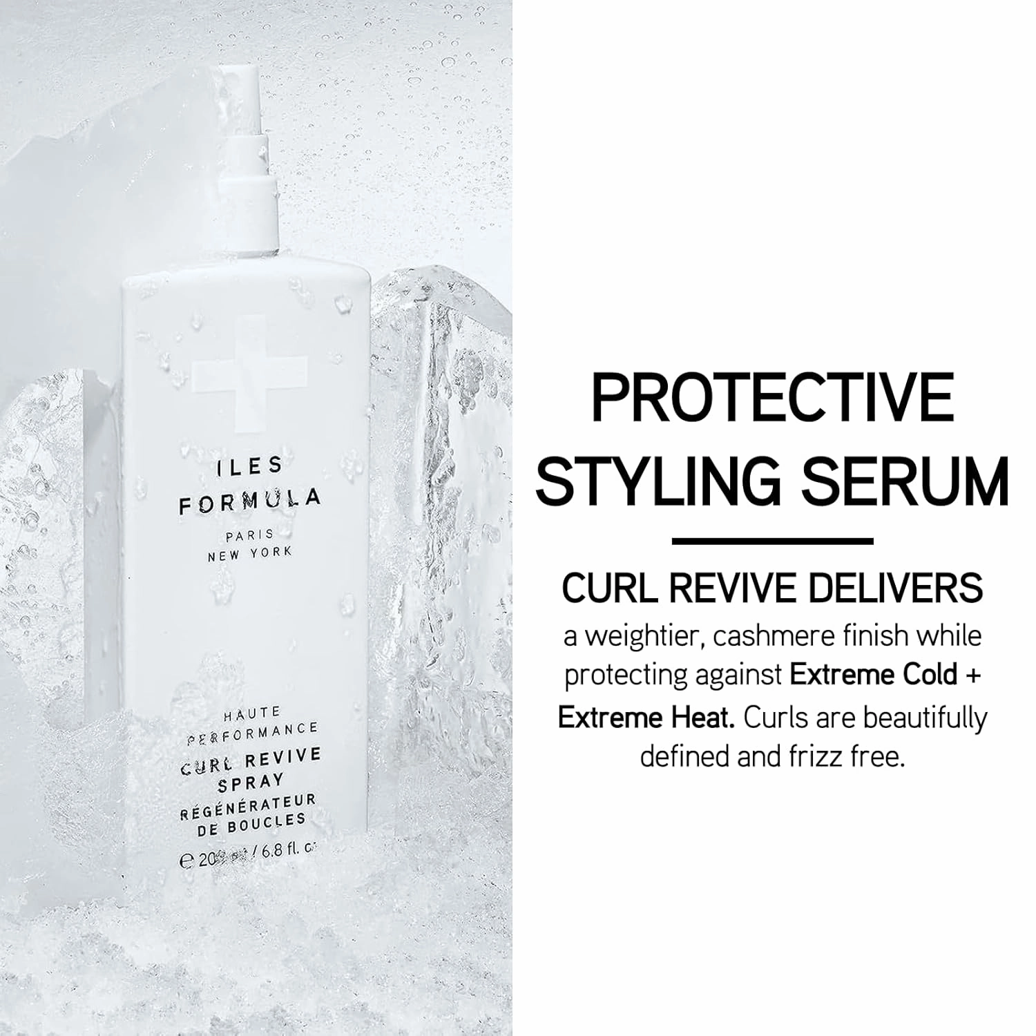 ILES FORMULA Curl Revive Spray – Leave-In Styling Serum, Defines Curls, Anti-Frizz & Anti-Humidity, Heat & Color Protection with Silk Extract, Macroloba Seed & Coconut Alkanes, 6.8 Fl Oz (200 ML)