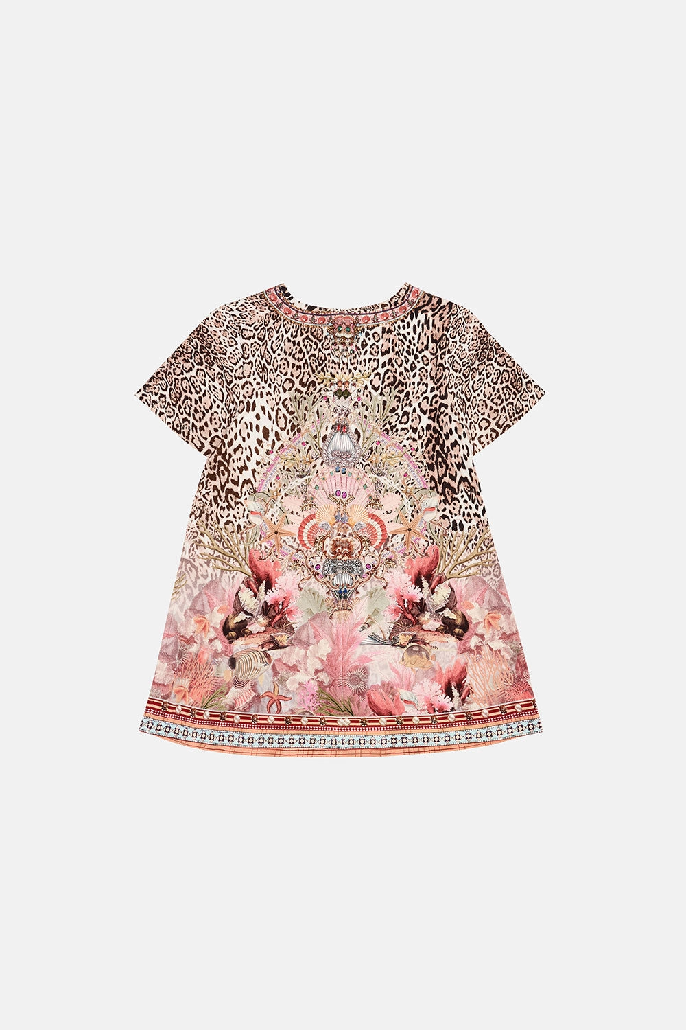 INFANTS TSHIRT DRESS WITH FLARE HEM 4-10 SEAHORSE SONNET