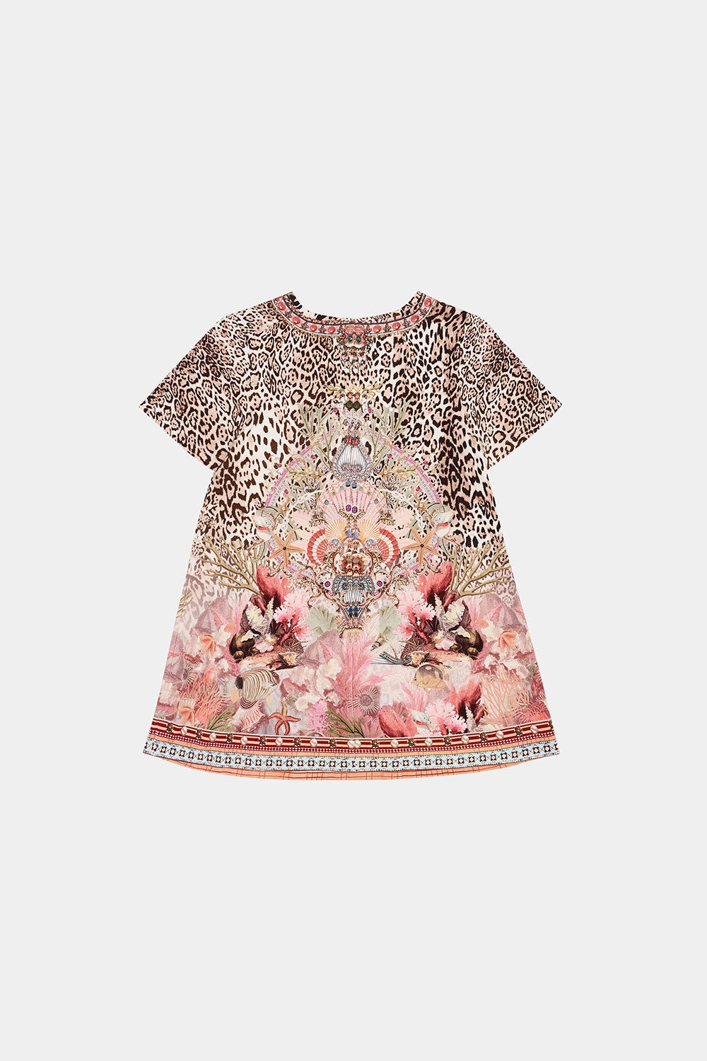 INFANTS TSHIRT DRESS WITH FLARE HEM 4-10 SEAHORSE SONNET