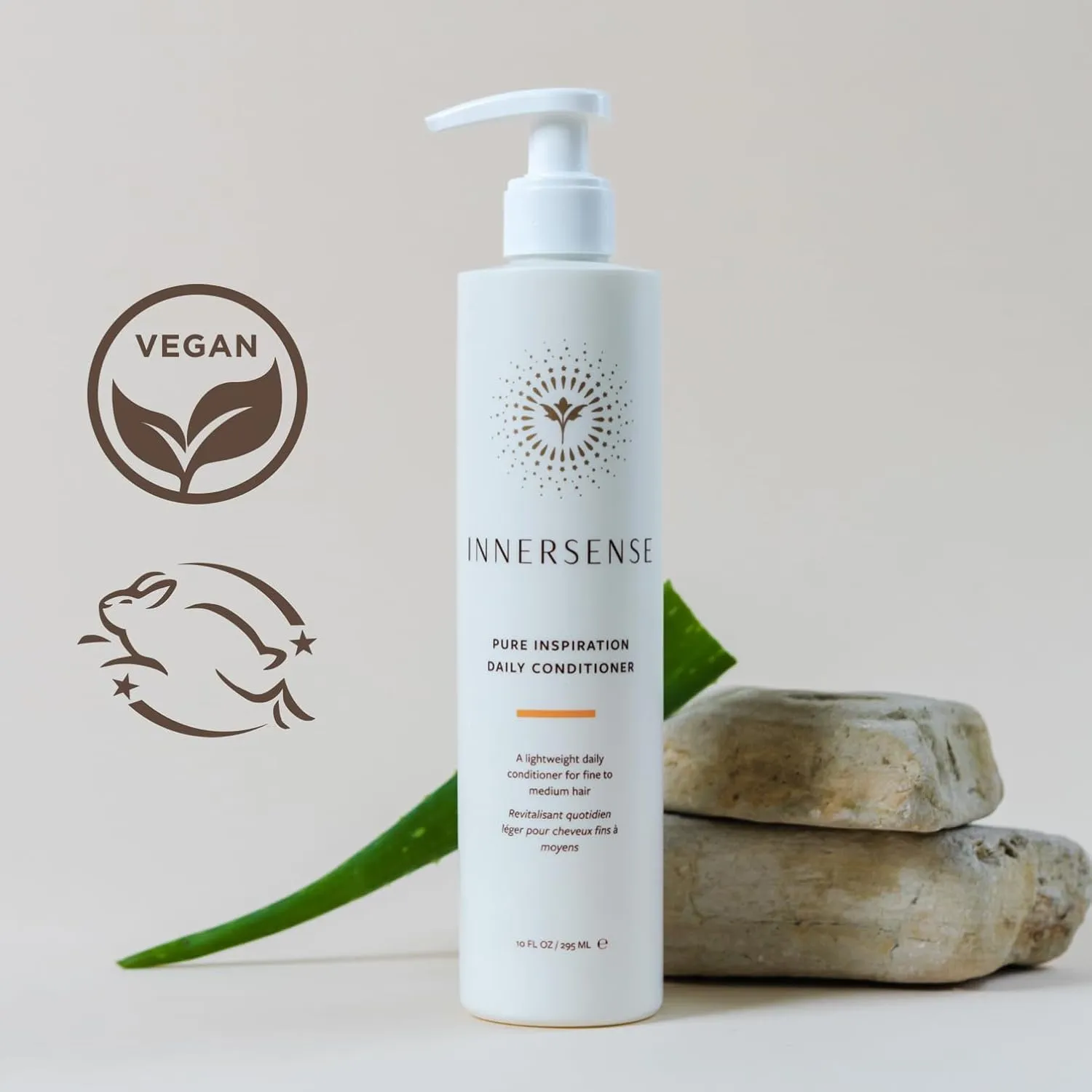 INNERSENSE Organic Beauty - Natural Pure Inspiration Daily Conditioner | Hydrating, Nourishing, For Fine, Thin Hair | Non-Toxic, Cruelty-Free, Clean Haircare (2 Pack - 2 fl oz | 59.1 mL each)