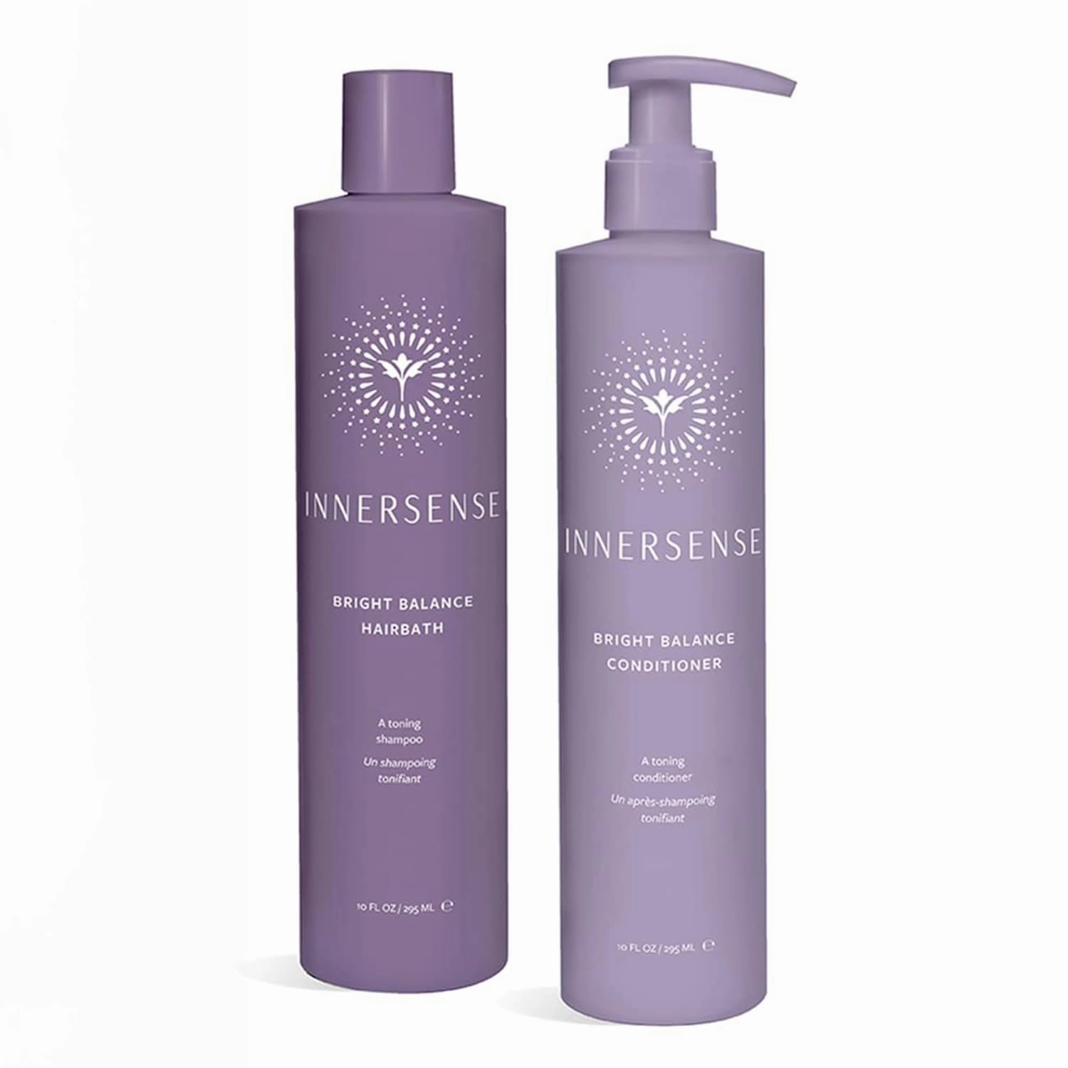 Innersense Organic Beauty - Natural Bright   Balanced Purple Toning Shampoo   Conditioner Value Duo | Non-Toxic, Cruelty-Free, Vegan Haircare (10 fl oz | 295 ml)