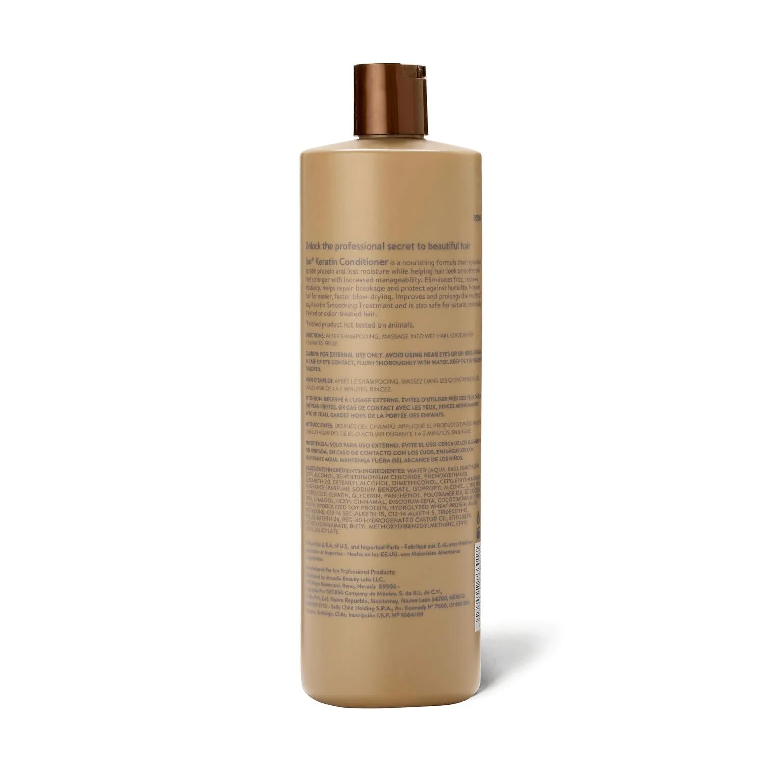 ion Keratin Smoothing Conditioner, Sulfate free, eliminates frizz and strengthens, 33.8 oz
