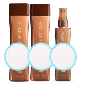 Ionic Bonding Spray 3.4 oz & Anti-Frizz Shampoo and Conditioner 12 oz Set - Sulfate Free Shampoo and Conditioner Set, Anti Frizz Hair Products for Smooth, Frizz-Free Hair - Color Protecting