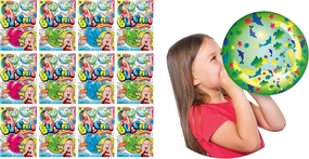 JA-RU Bloonies Large Confetti Plastic Bubbles with Straw (12 Plastic Balloons Assorted) Clear Balloons with Confetti. Old School Toys for Kids. Bulk Pool Party Favors. 4231-12p