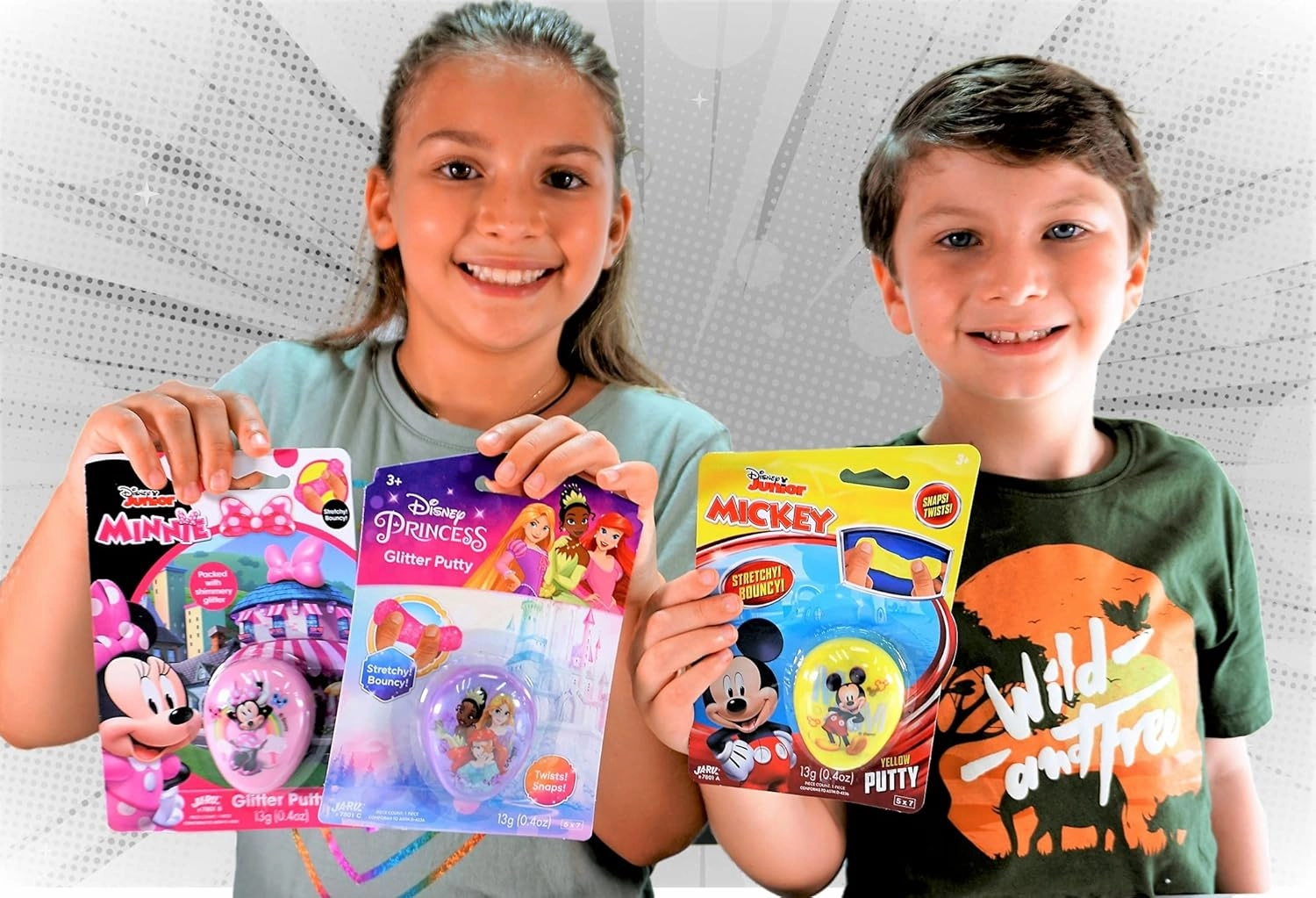 JA-RU Disney Princess & Mickey Mouse Slime Filled Eggs (24 Pack) High Bouncing Putty & Glitter Slime for Kids. Fidget Toys Bulk Easter Eggs Goodie Bag Filler