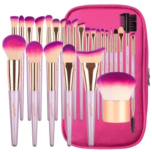 JAF Makeup Brush Set Professional 26 Pcs Synthetic Make Up Brushes with Case Bag
