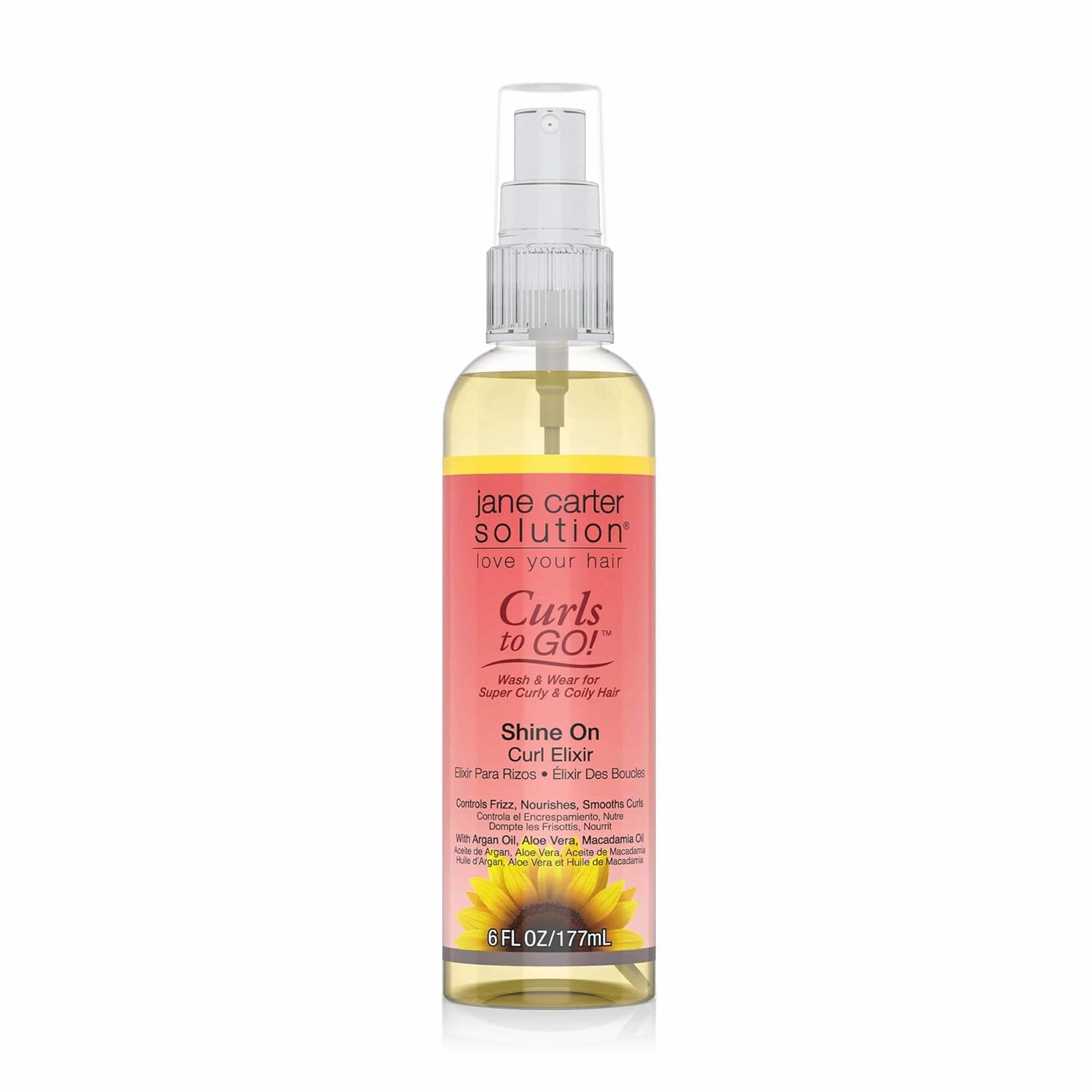 Jane Carter Solution Curls to Go Shine On Curl Elixir (6oz) - Nourishing, Reduce Frizz