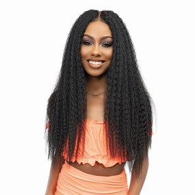 Janet Collection HD Swiss Lace Front Wig Melt Hand-Tied 13X6 Kinky Wig 28" (BUTLER SCOTCH)