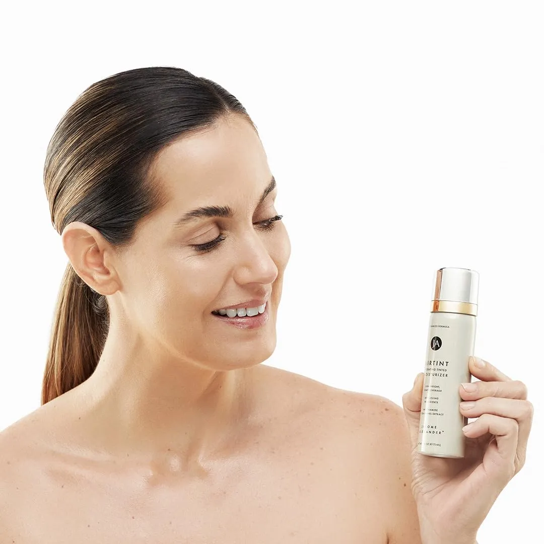 Jerome Alexander MagicMinerals AirTint Tinted Moisturizer AirBrush Spray Light Shade | Tinted Moisturizer Spray with Anti-Aging Ingredients | Dark Espresso