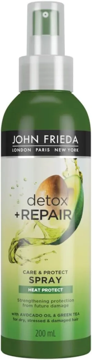 John Frieda Detox and Repair Care & Protect Spray, Styling Spray for Dry and Tangled Hair, 6.77 Ounce