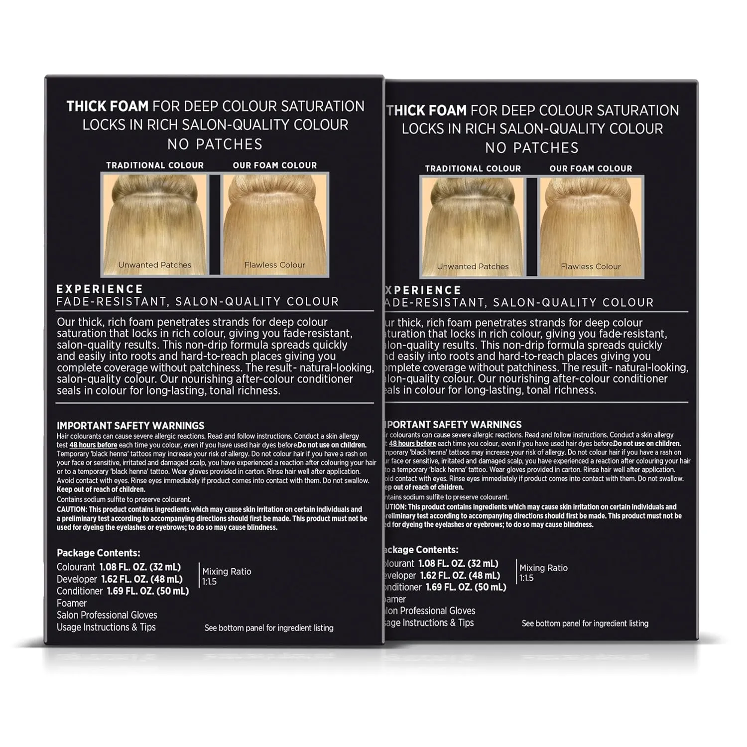 John Frieda Precision Foam Colour, Light Natural Blonde 9N, Full-coverage Hair Color Kit, Anti-Fade Gray Coverage, Deep Color Saturation Hair Dye, Pack of 2