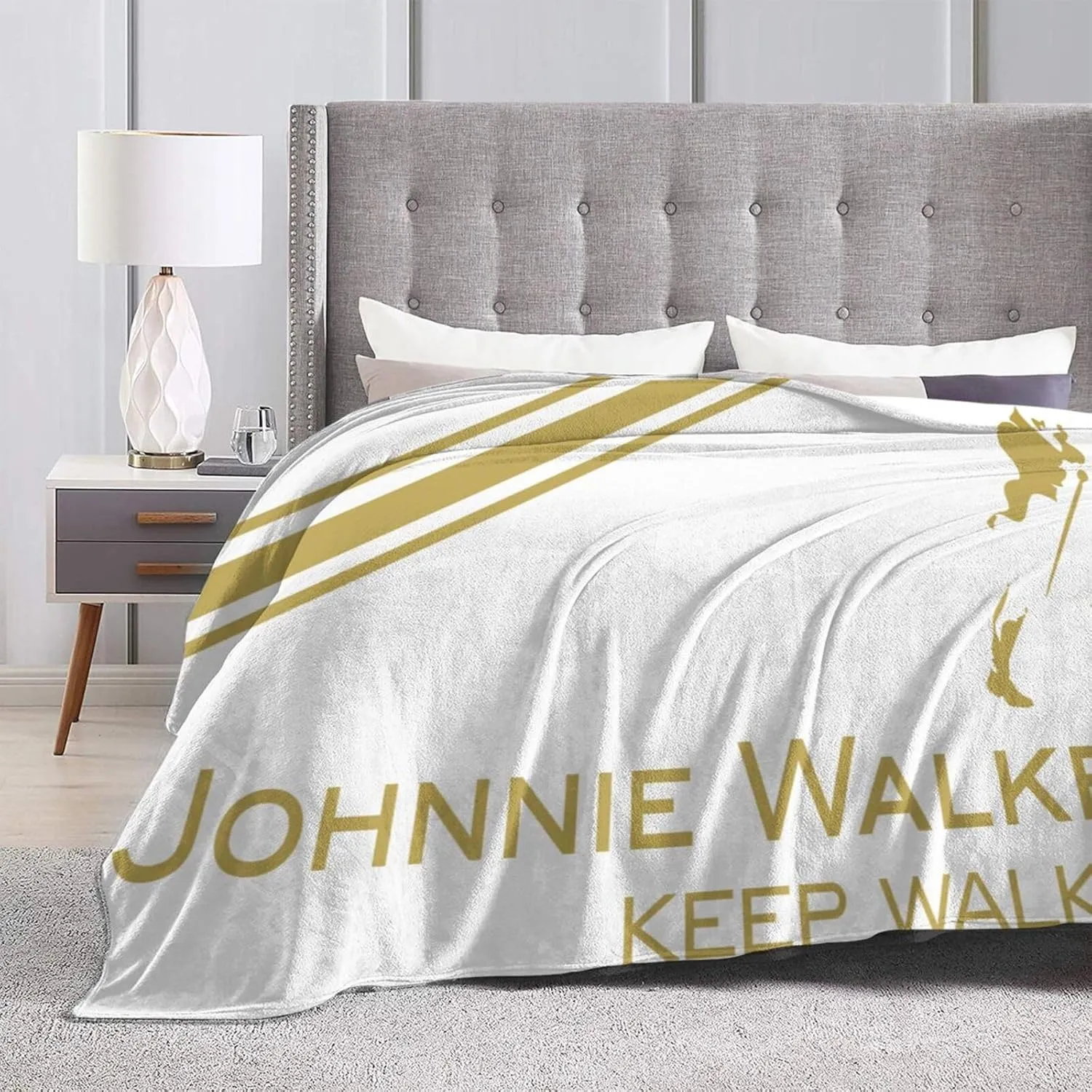 Johnnie Music and Walker Flannel Throw Blanket for Couch Bed Super Soft Air Conditioner Cozy Warm Blanket 80"x60"