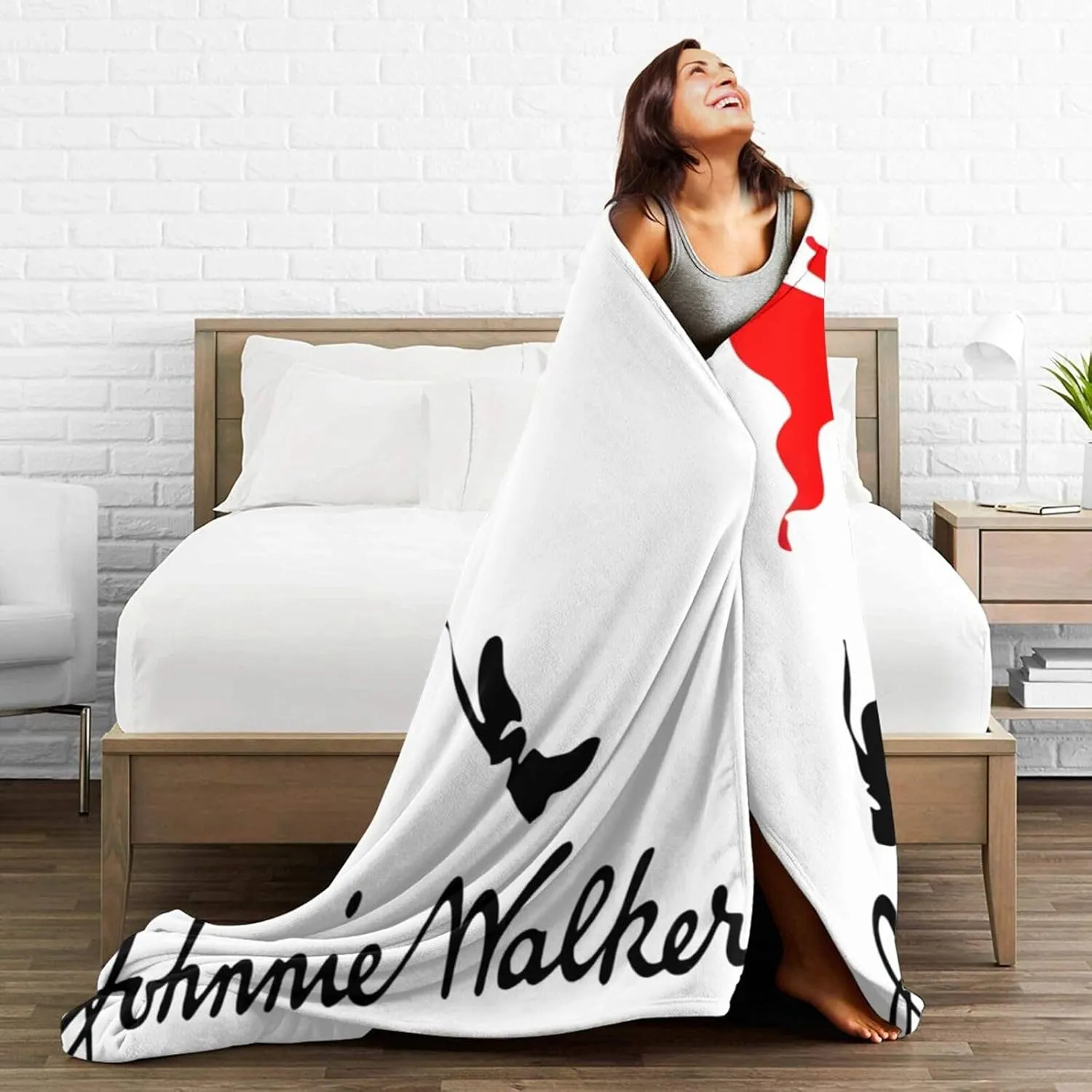Johnnie Music and Walker Flannel Throw Blanket for Couch Bed Super Soft Air Conditioner Cozy Warm Blanket 80"x60"