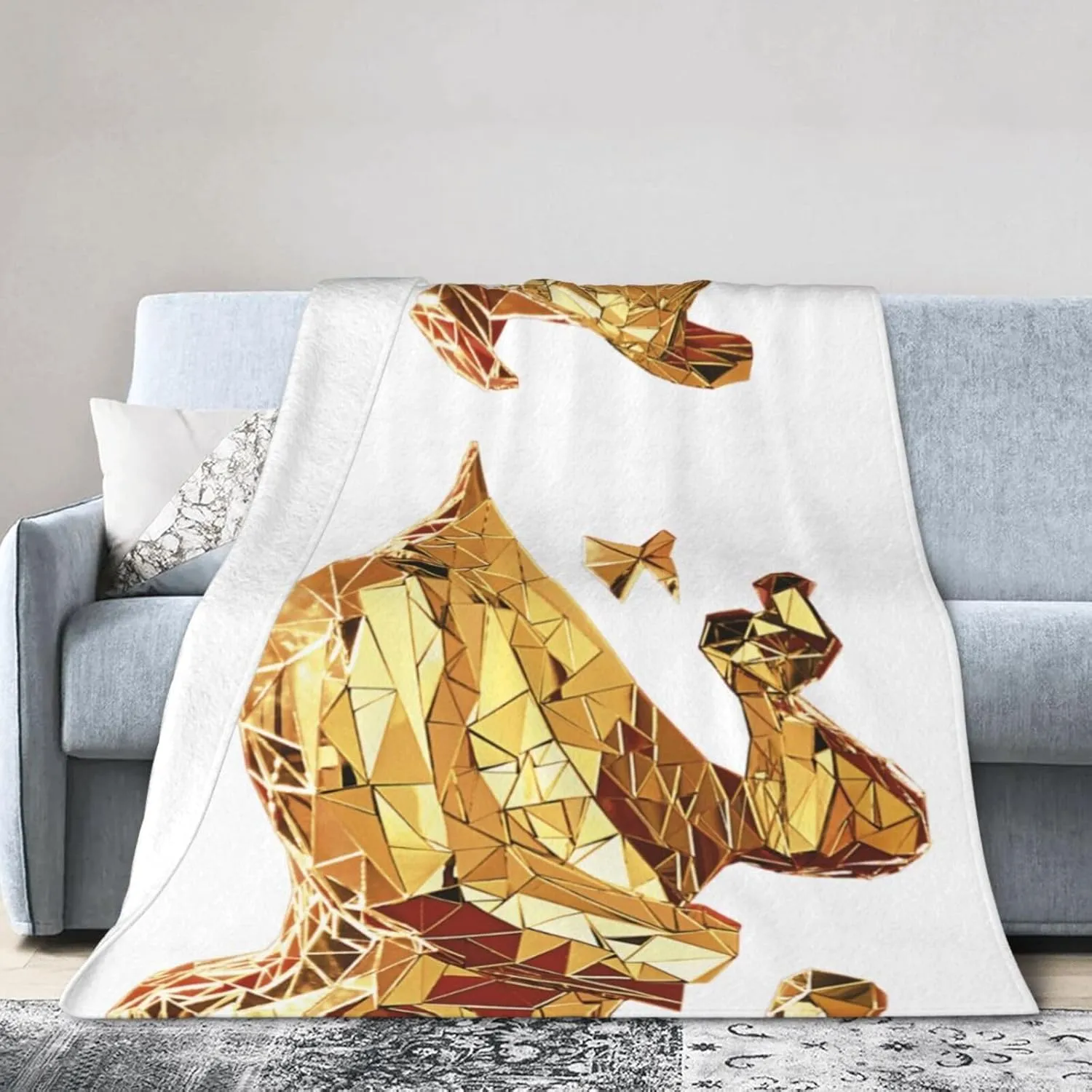 Johnnie Music and Walker Flannel Throw Blanket for Couch Bed Super Soft Air Conditioner Cozy Warm Blanket 80"x60"