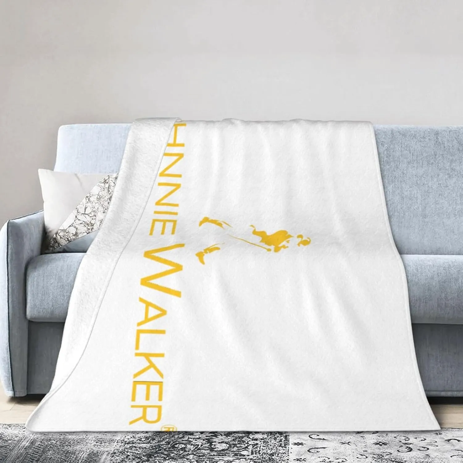 Johnnie Music and Walker Flannel Throw Blanket for Couch Bed Super Soft Air Conditioner Cozy Warm Blanket 80"x60"