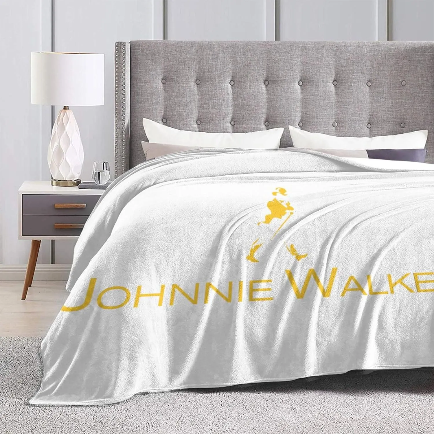 Johnnie Music and Walker Flannel Throw Blanket for Couch Bed Super Soft Air Conditioner Cozy Warm Blanket 80"x60"
