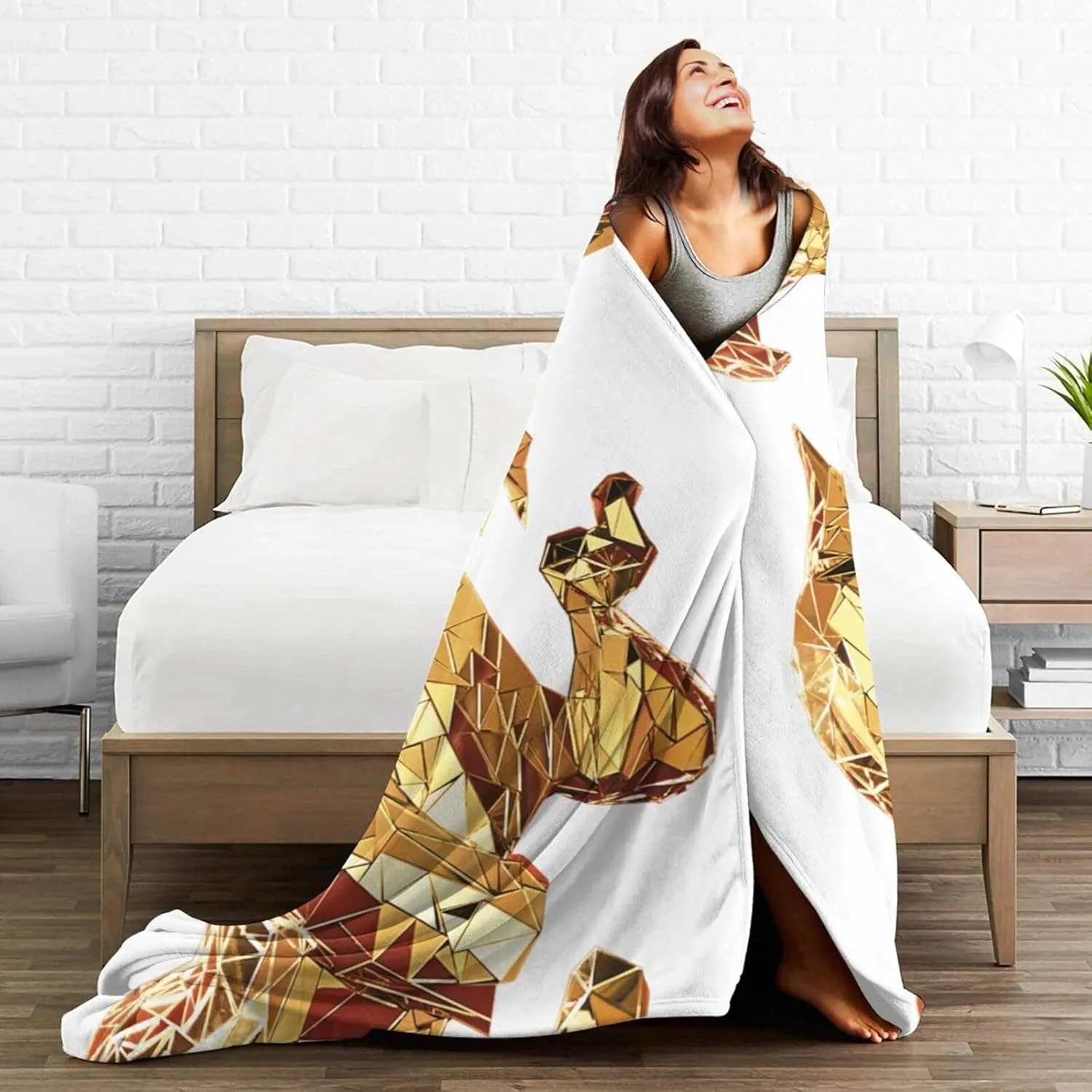 Johnnie Music and Walker Flannel Throw Blanket for Couch Bed Super Soft Air Conditioner Cozy Warm Blanket 80"x60"